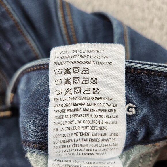 American‎ Eagle Shorts Womens 6 Denim Super Stretch Jegging Cut Off Distressed - Picture 7 of 15